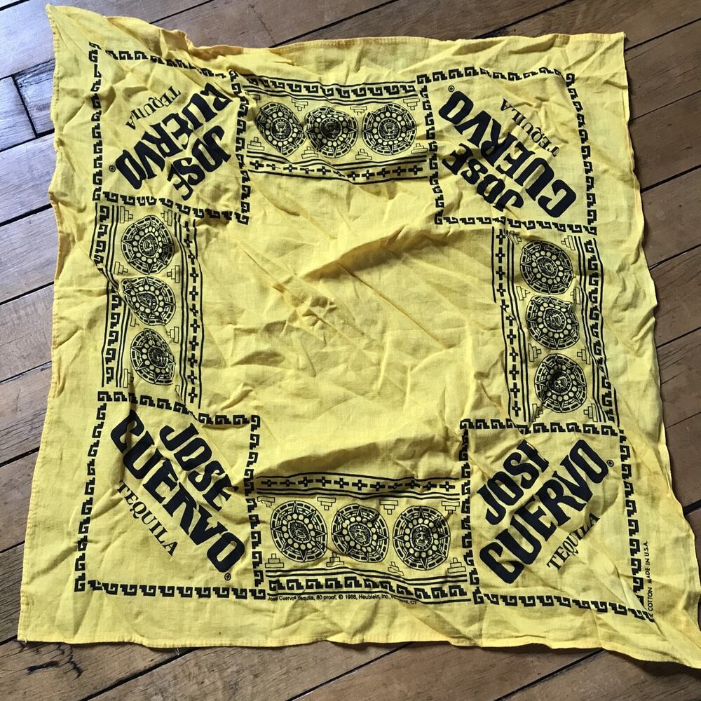 Jose Cuervo‎ Tequila Bandana Handkerchief Yellow